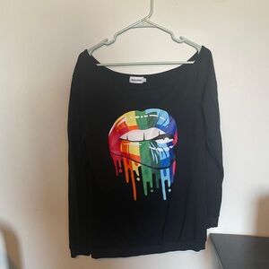 Rainbow Lips large sweatshirt